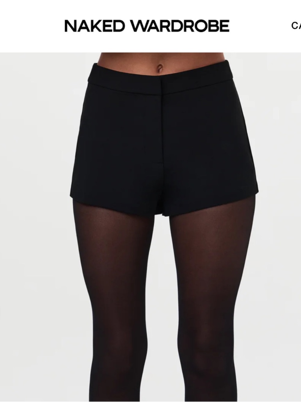 naked wardrobe Black High-Waist Tailored Shorts
